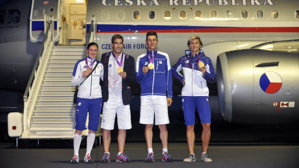 Přílet českých zlatých olympioniků
