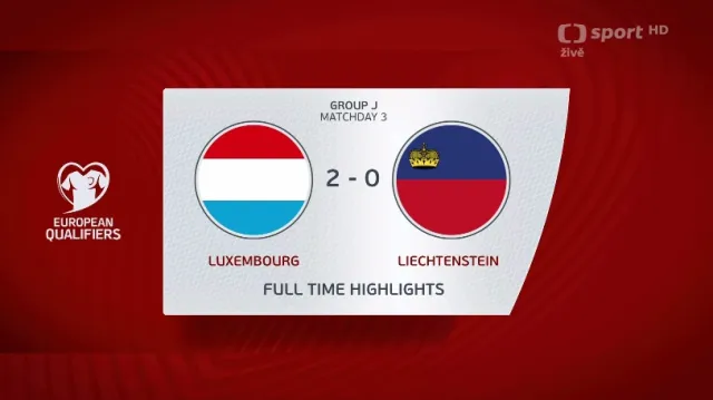Sestřih utkání Lucembursko – Lichtenštejnsko