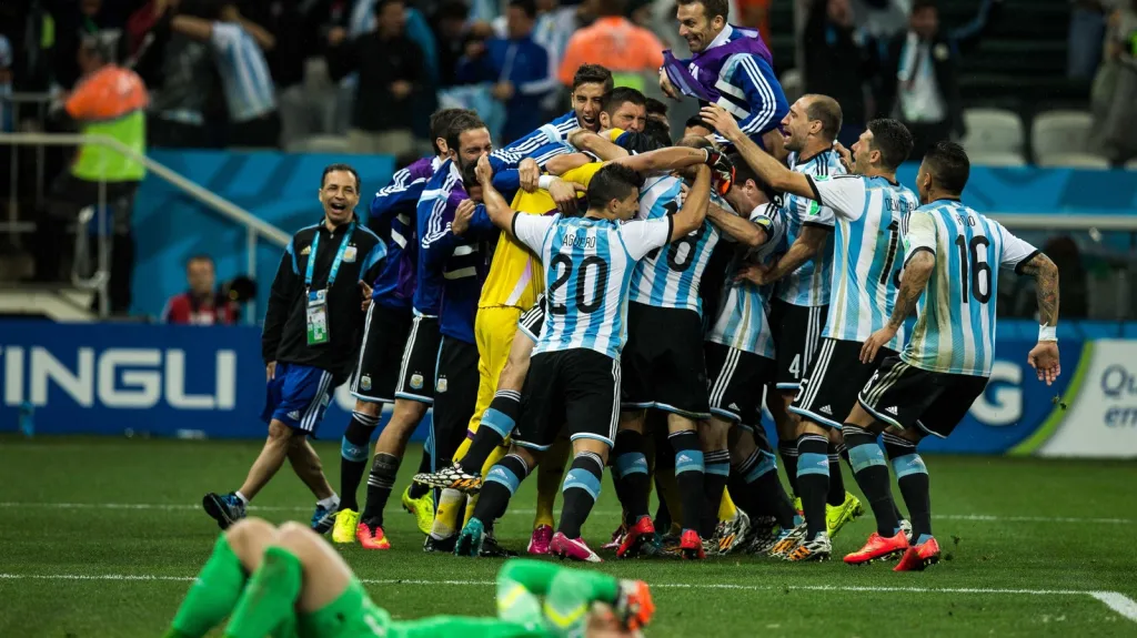 Radost fotbalistů Argentiny