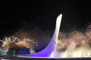 Zhasnutí olympijského ohně na ZOH v Soči