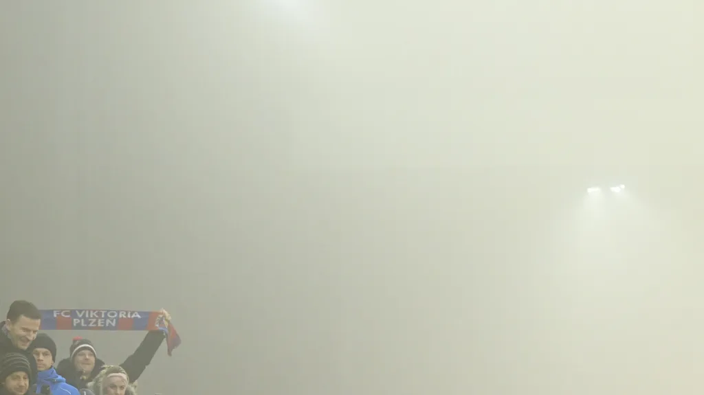 Fanoušci Plzně na jablonecké Střelnici