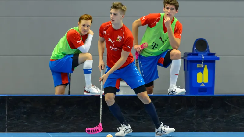 Filip Langer na tréninku národního týmu