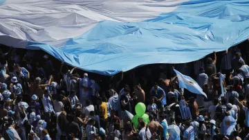 Dav s argentinskou vlajkou