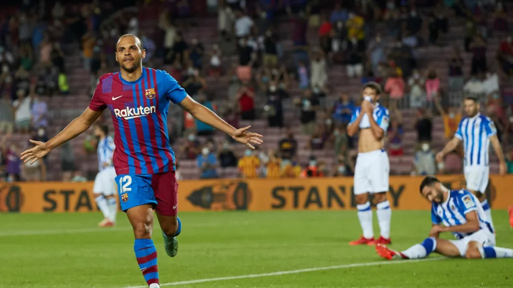 Martin Braithwaite se raduje z gólu v síti San Sebastianu