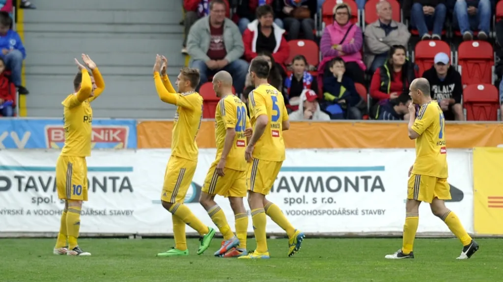 Radost hráčů Jihlavy z vyrovnání