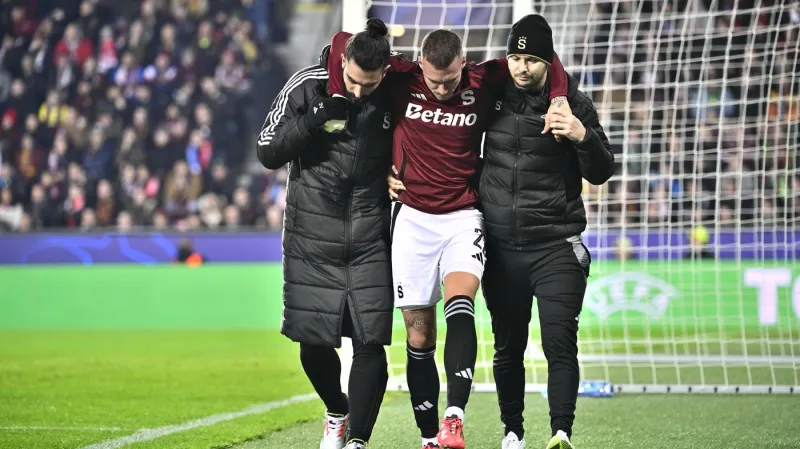 Zraněný Lukáš Haraslín