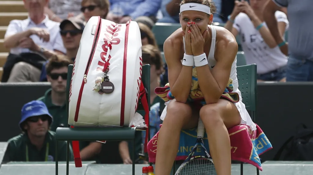 Slavící Lucie Šafářová na Wimbledonu