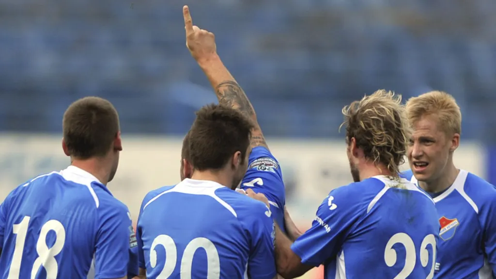 Slavící hráči Baníku