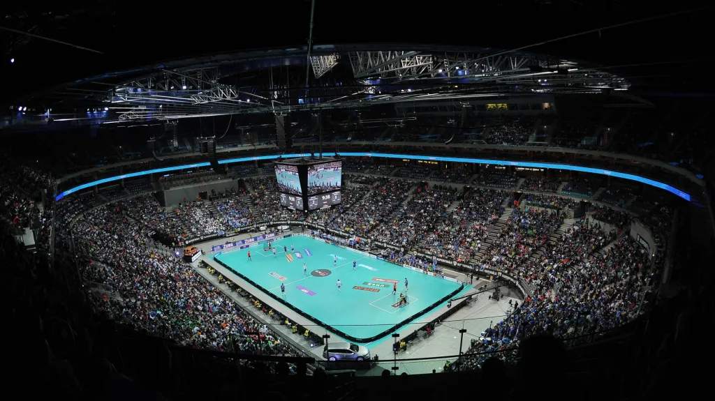 O2 arena během MS ve florbale