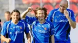 2005: Rosický na tréninku reprezentace společně s Barošem a Kollerem