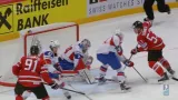 Góly v 1. třetině utkání Kanada - Norsko