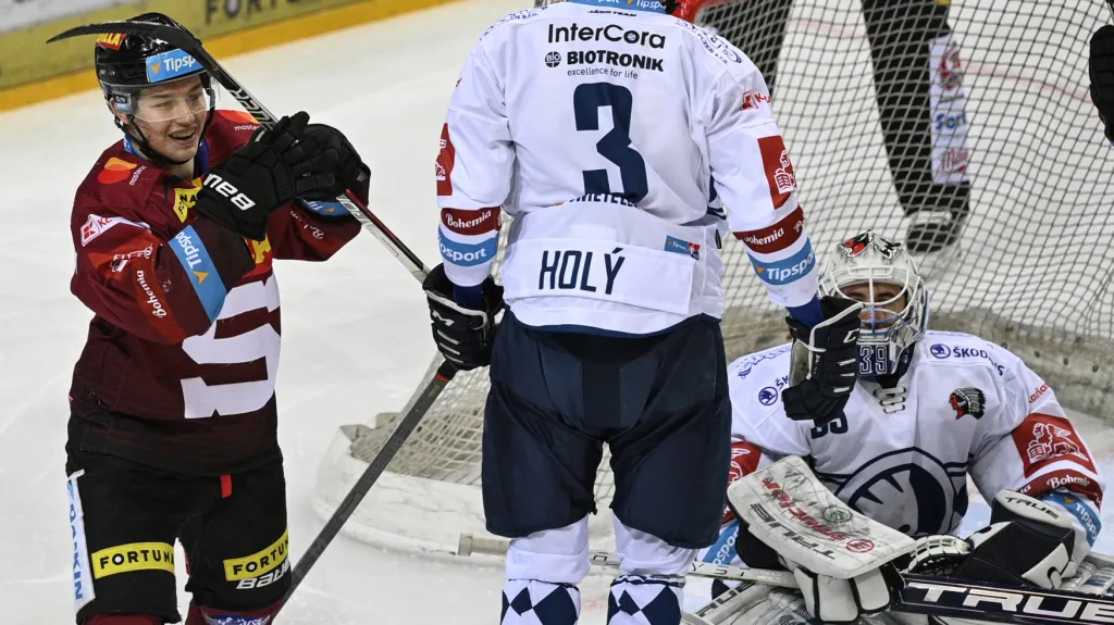 David Vitouch slaví branku proti Plzni