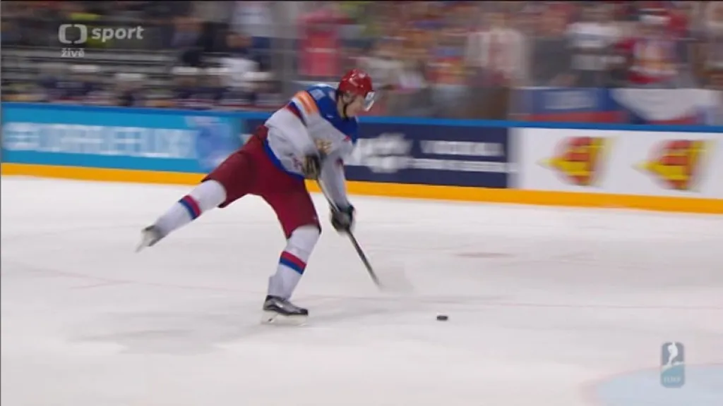 Gól v utkání USA - Rusko: Malkin - 0:4 (59. min.)