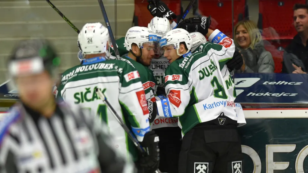 Radost hokejistů Karlových Varů