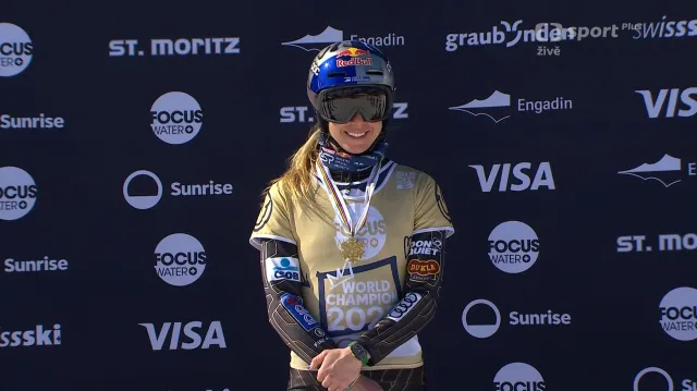 Medailový ceremoniál se zlatou Ester Ledeckou