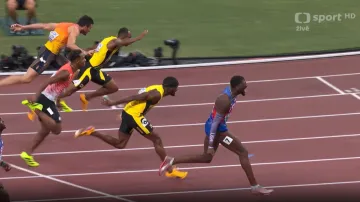 Finále běhu mužů na 110 m překážek