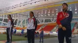 Medailový ceremoniál po rychlobruslařském víceboji