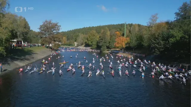 Josef Dostál a Anežka Paloudová skončili druzí v Krumlovském vodáckém maratonu