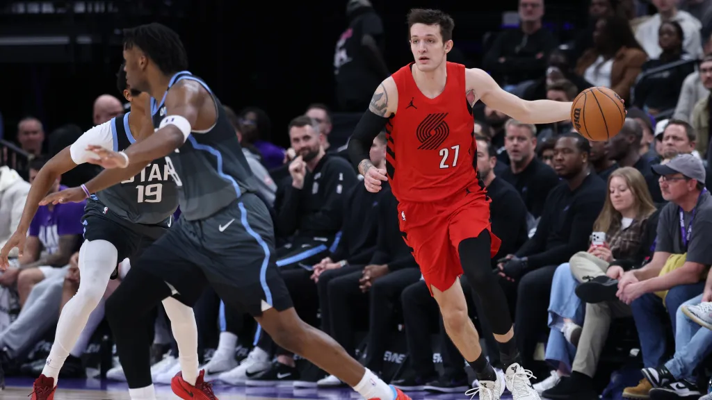 Vít Krejčí v zápase Utah – Portland