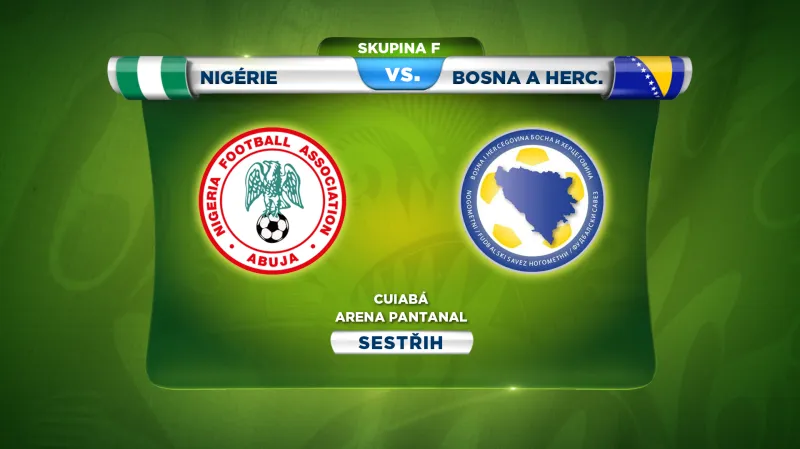 Sestřih utkání Nigérie - Bosna a Hercegovina