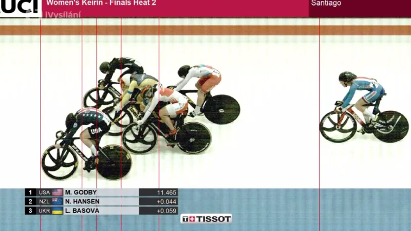 Finále ženského keirinu v chilském Santiagu