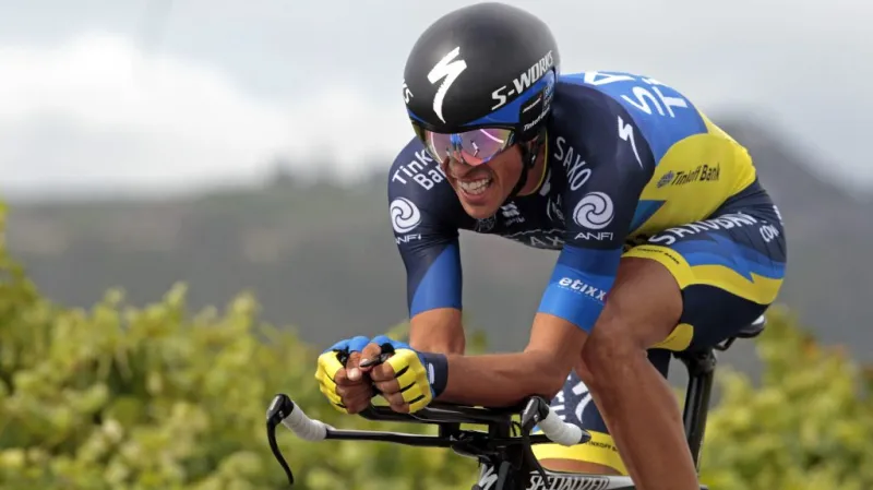 Alberto Contador v časovce na Vueltě