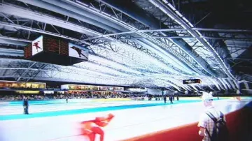 Plán rychlobruslařské dráhy u Velkého Oseku