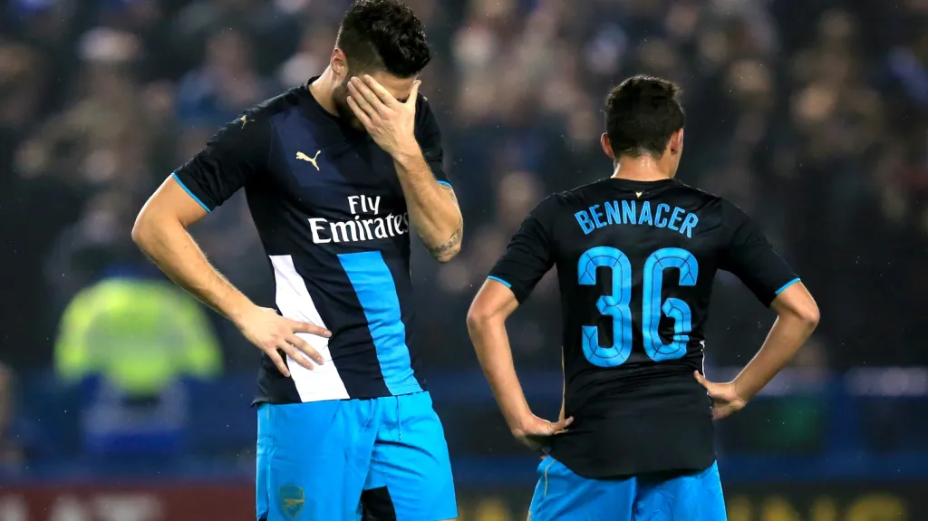 Zklamaní fotbalisté Arsenalu