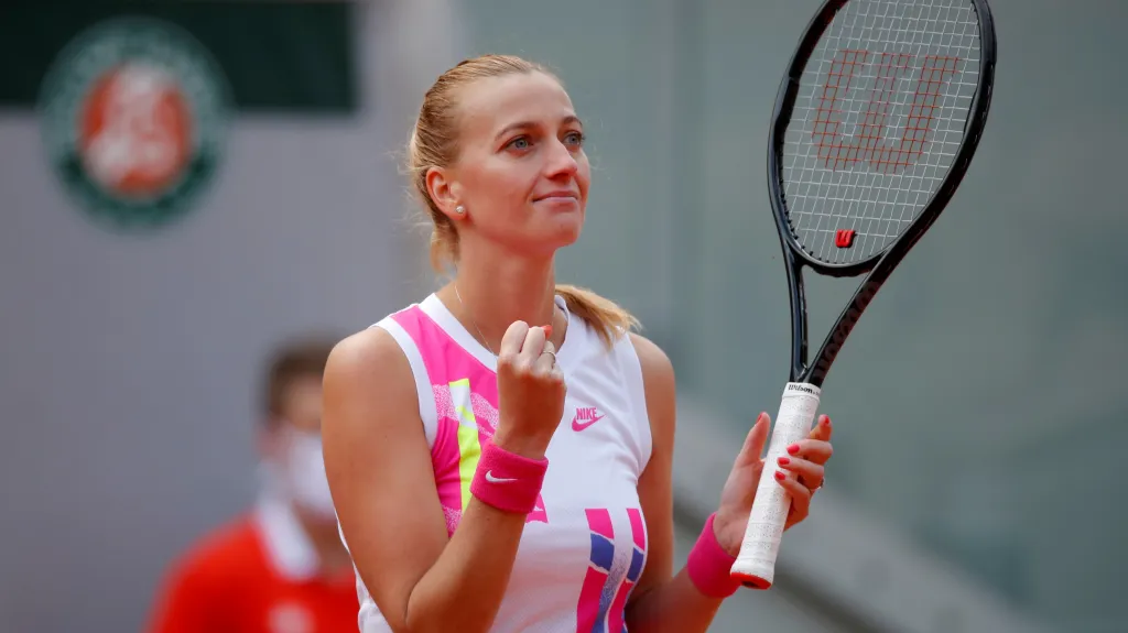 Petra Kvitová se raduje z postupu do semifinále Roland Garros