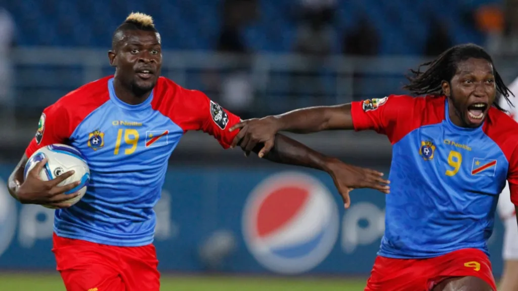 Radost fotbalistů Konžské demokratické republiky