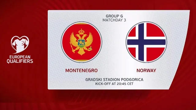 Sestřih utkání Černá Hora - Norsko