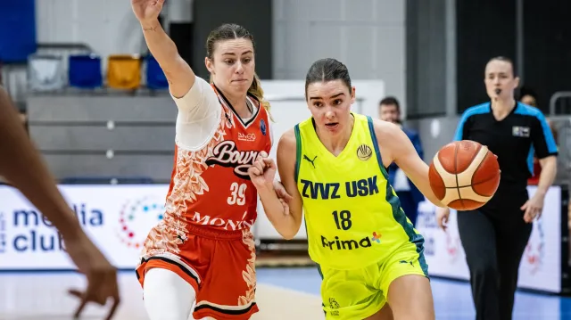 Basketbalistky USK Praha prohrály s Bourges vysoko 43:78