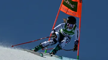 Jízda Barbory Novákové ve sjezdu v Soldeu