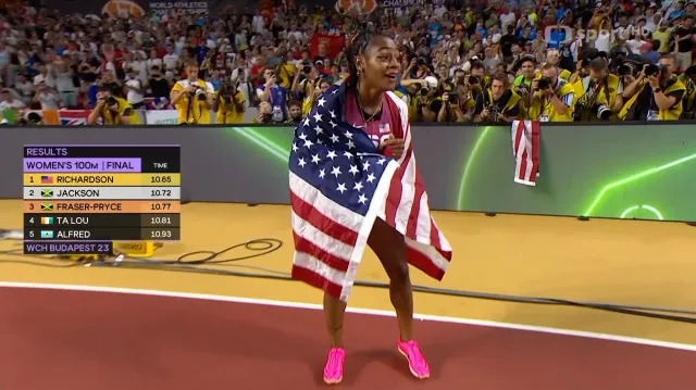 Ženskou stovku zaběhla nejrychleji Američanka Richardsonová