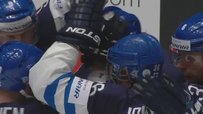 Gól v zápase Finsko - Dánsko: Laine 3:1 (39. min.)