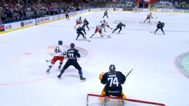 Gól v utkání Česko – Finsko: Chlapík – 3:0 (13. min.)