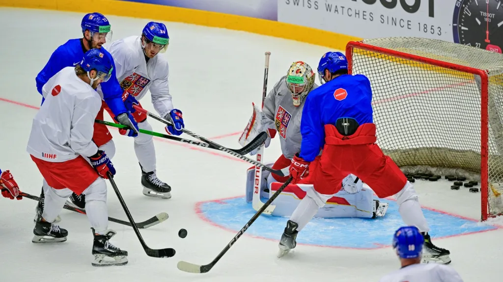 Trénink hokejové reprezentace