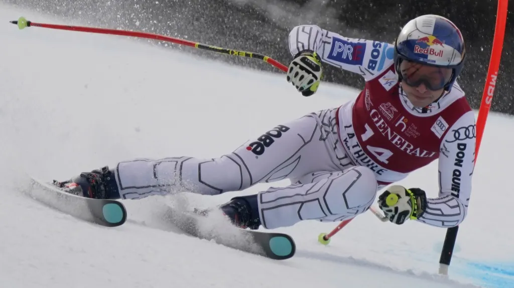 Ester Ledecká v super-G v La Thuile