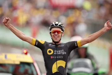 Lilian Calmejane se raduje z cenného etapového vítězství