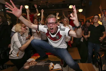 Radost německých fanoušků z rozhodující branky