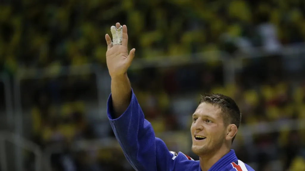 Radost Lukáše Krpálka po zisku bronzové medaile na MS
