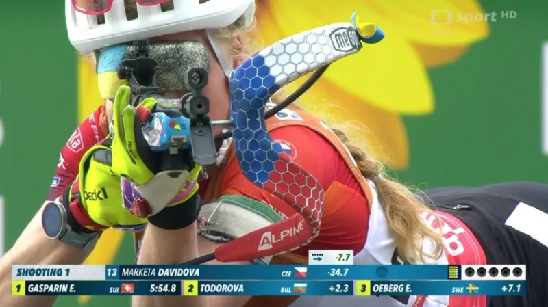 Sestřih sprintu biatlonistek letního MS