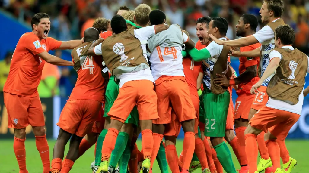 Slavící fotbalisté Nizozemska