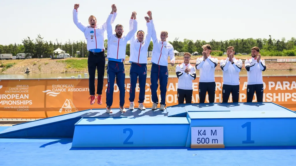 Čtyřkajak slaví druhé místo na ME v Račicích