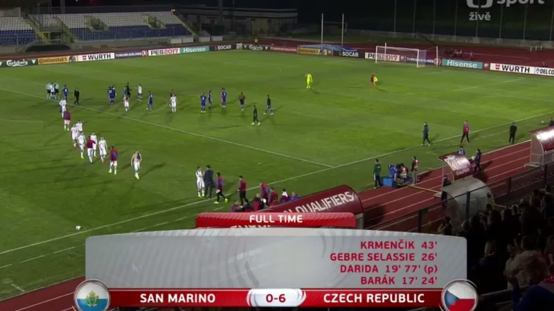 Sestřih utkání San Marino - Česko
