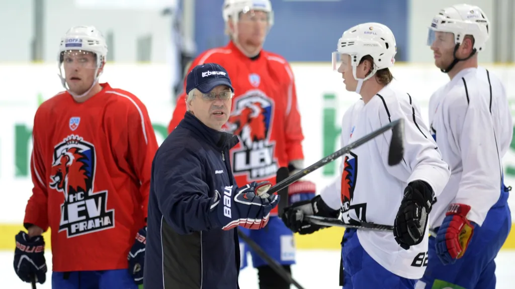 Václav Sýkora na tréninku Lva Praha