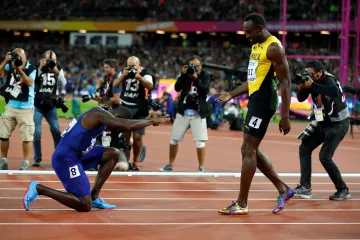 Justin Gatlin a Usain Bolt