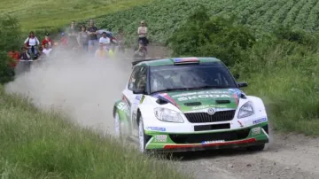 Jan Kopecky v závodě hustopečské rallye
