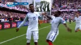 Gól v utkání Anglie - Wales:  Sturridge - 2:1 (90. + 2 min.)