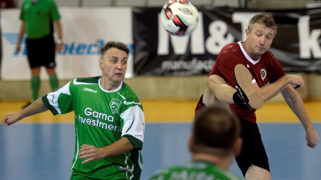 Michal Horňák (vpravo) během turnaje fotbalových internacionálů